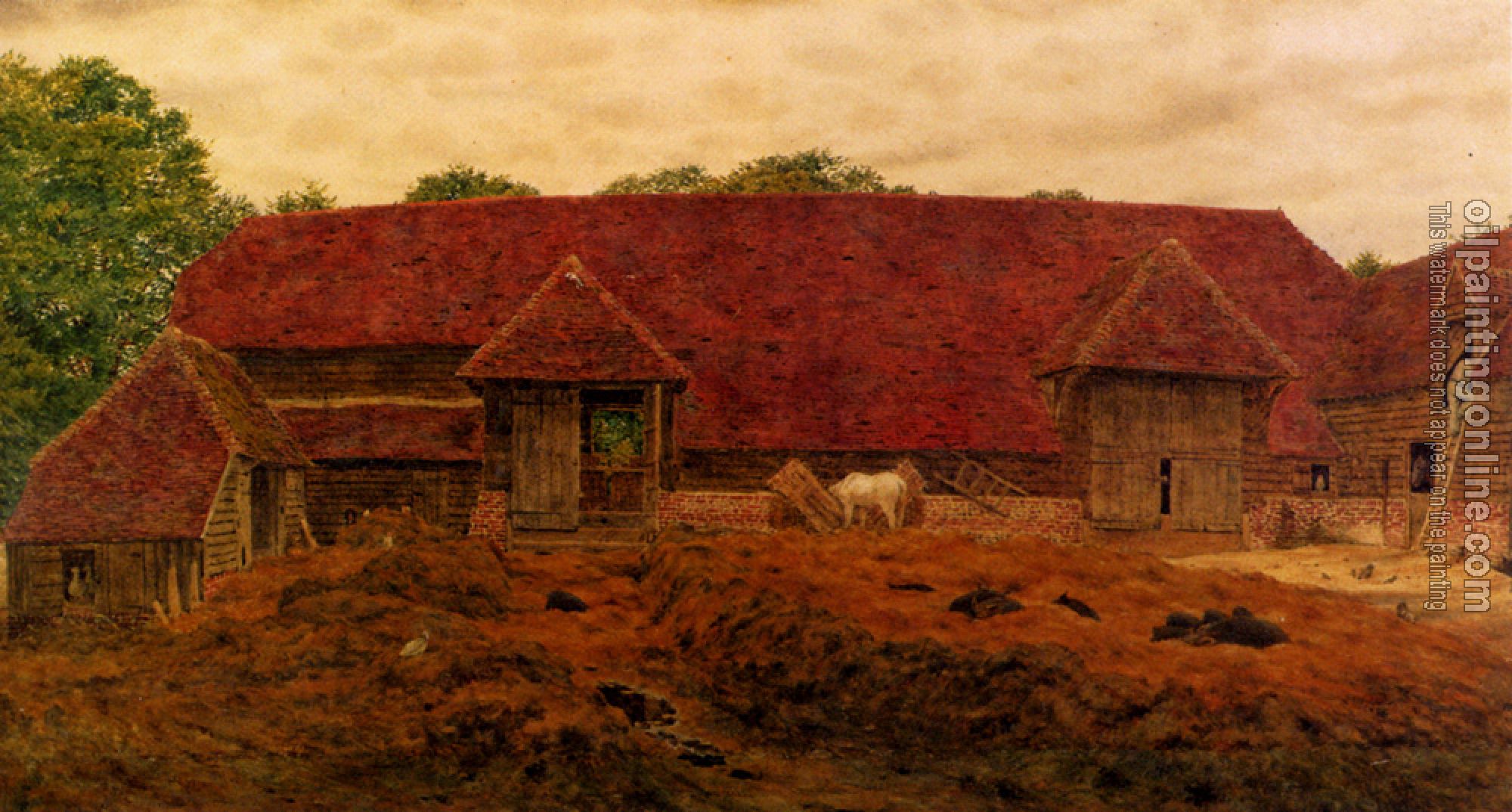 George Price Boyce - The Old Barn At Whitchurch